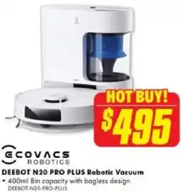 The Good Guys Deebot n20 pro plus robotic vacuum offer