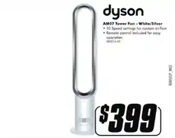 The Good Guys Am07 tower fan - white/silver offer