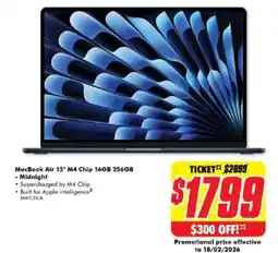 The Good Guys Macbook air 15 m4 chip offer