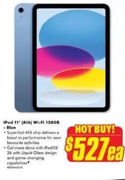 The Good Guys Ipad 11' (a16) wi-fi 128gb - blue offer