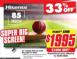 The Good Guys U6qau pro 4k uled mini-led tv 2025 offer