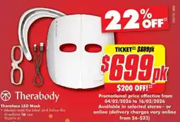 The Good Guys Theraface led mask offer