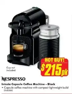 The Good Guys Inissia capsule coffee machine - black offer