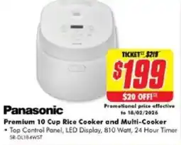 The Good Guys Premium 10 cup rice cooker and multi-cooker offer