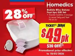 The Good Guys Bubble bliss deluxe foot spa gift set offer