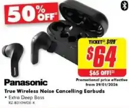 The Good Guys True wireless noise cancelling earbuds offer