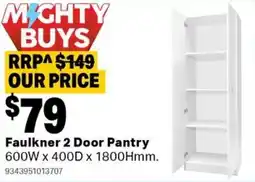 Mitre 10 Faulkner 2 door pantry offer