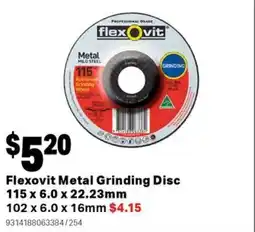 Mitre 10 Flexovit metal grinding disc offer
