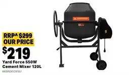 Mitre 10 Yard force cement mixer offer