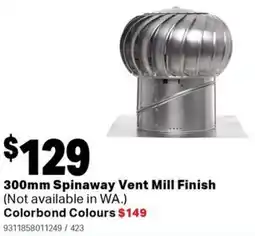 Mitre 10 Spinaway vent mill finish offer
