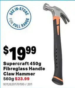 Mitre 10 Supercraft fibreglass handle claw hammer offer