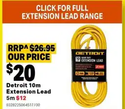 Mitre 10 Detroit extension lead offer