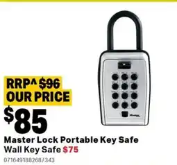 Mitre 10 Master lock portable key safe wall key safe offer