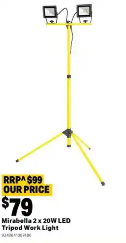 Mitre 10 Mirabella led tripod work light offer
