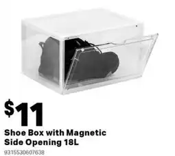 Mitre 10 Shoe box with magnetic side opening offer