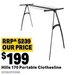 Mitre 10 Hills 170 portable clothesline offer