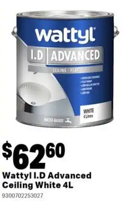 Mitre 10 Wattyl i.d advanced ceiling white offer