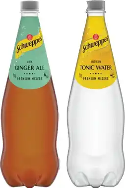 IGA Schweppes Mixers, Soft Drink or Natural Mineral Water 1.1 Litre Selected Varieties offer