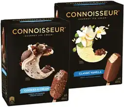 IGA Connoisseur Gourmet Ice Cream 4 Pack or Mini 6 Pack Selected Varieties offer