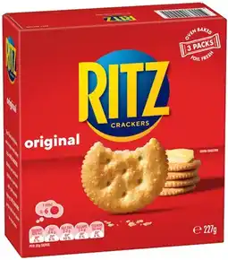 IGA Ritz Crackers 155‑250g or Smith’s Crackers 160g Selected Varieties offer