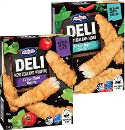IGA Birds Eye Deli Fish Fillets 250g or Salt & Pepper Prawn Cutlets 225g Selected Varieties offer