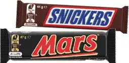 IGA Mars Medium Bars 44-56g or M&M’s 35-49g Selected Varieties offer