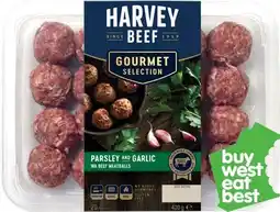 IGA Harvey Beef Garlic and Parsley Meatballs offer