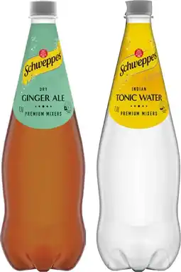 IGA Schweppes Mixers, Soft Drink or Natural Mineral Water 1.1 Litre offer