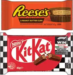 IGA Reeses Peanut Butter Cups 39‑42g, Nestlé Medium Bars 35-50g or Smarties 50g Selected Varieties offer