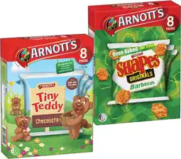IGA Arnott’s Minis Shapes or Tiny Teddy 7-8 Pack Selected Varieties offer