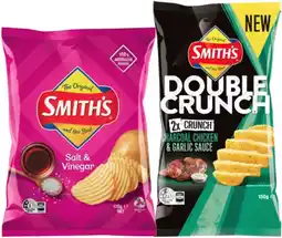 IGA Smith’s Crinkle Cut Chips 150‑170g or Double Crunch Chips 150g Selected Varieties offer