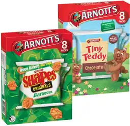 IGA Arnott’s Shapes, Tiny Teddy or Minis 7‑8 Pack Selected Varieties offer