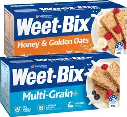 IGA Sanitarium Weet-Bix Multi-Grain+ 575g or Honey & Oats 450g offer