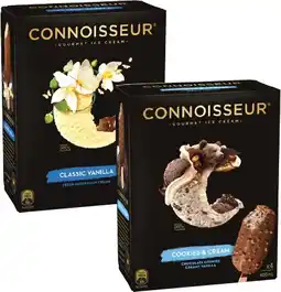 IGA Connoisseur Gourmet Ice Cream 4 or Mini 6 Pack Selected Varieties offer