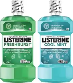 IGA Listerine Mouthwash Selected Varieties offer