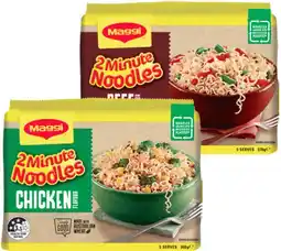 IGA Maggi 2 Minute or Fusian Mi Goreng Noodles 5 Pack Selected Varieties offer