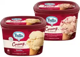 IGA Bulla Creamy Classics Ice Cream Selected Varieties offer