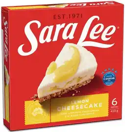 IGA Sara Lee Cheesecake 360‑425g Selected Varieties offer