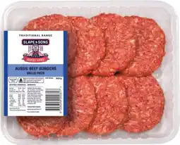 IGA Slape & Sons Beef Burgers offer