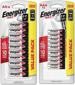 IGA Energizer Max Batteries AA 16 Pack or AAA 14 Pack offer