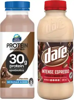 IGA Dairy farmers protein smoothie+or dare iced coffee offer