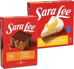 IGA Sara lee cheesecake or pudding offer