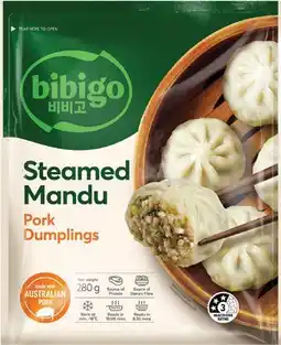 IGA Bibigo Steamed Mandu Dumplings Selected Varieties offer