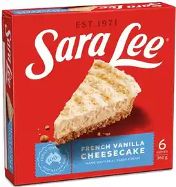 IGA Sara Lee Cheesecake 360‑425g Selected Varieties offer