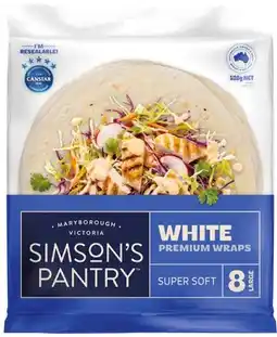 IGA Simson’s Pantry Super Soft Wraps 8 Pack or Mini 12 Pack Selected Varieties offer