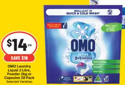 IGA Omo laundry liquid powder or capsules offer
