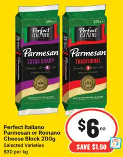 IGA Perfect italiano parmesan or romano cheese block offer