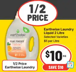 IGA Earthwise laundry liquid offer