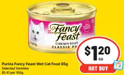 IGA Purina fancy feast wet cat food selected varieties offer