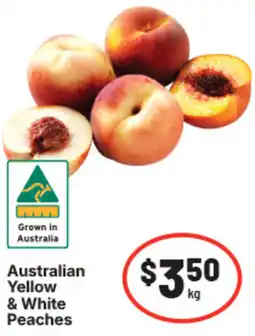 IGA Australian yellow & white peaches offer